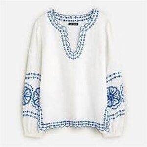 NWT J Crew embroidered Bungalow top, Size XS